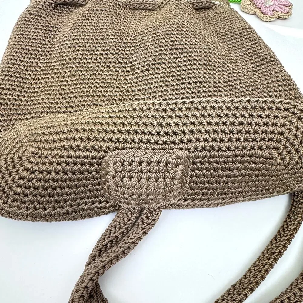 The Sak Womens Boho Chic Drawstring Hand Bag Tropical Fish Brown